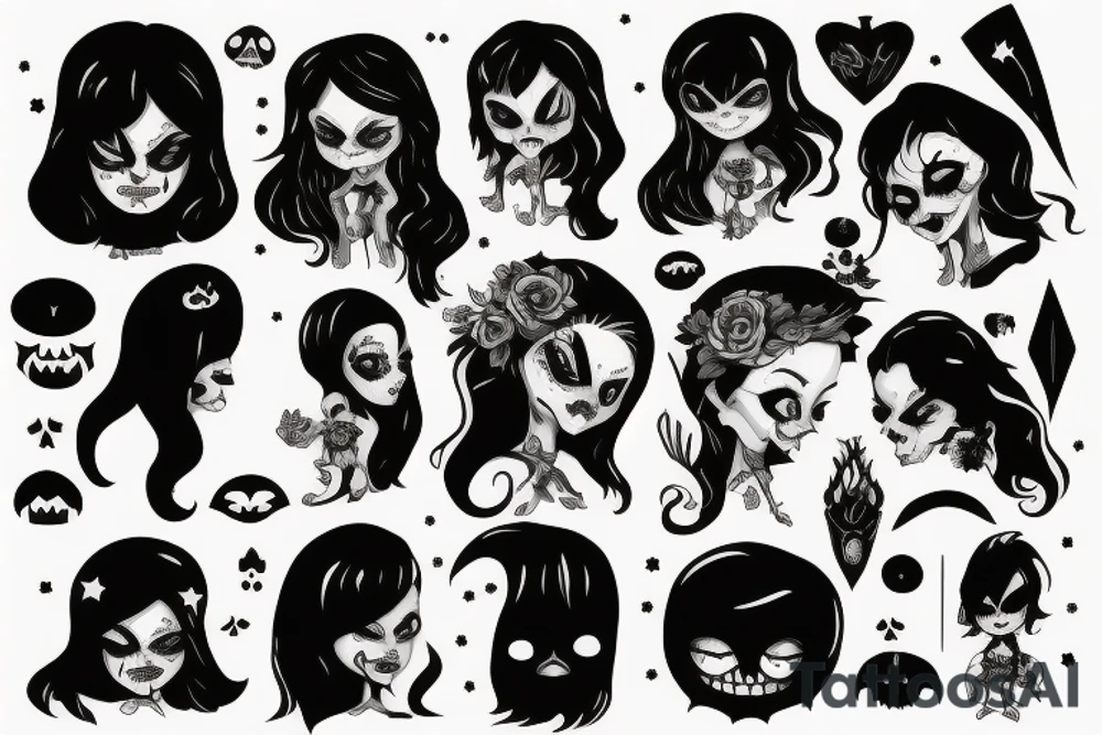 Scary little girl tattoo idea