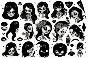 Scary little girl tattoo idea