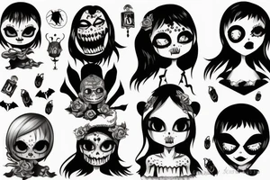Scary little girl tattoo idea