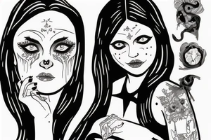 Wednesday Addams as an adult tattoo idea