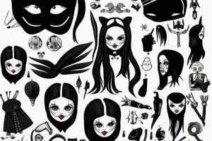 Wednesday Addams as an adult tattoo idea
