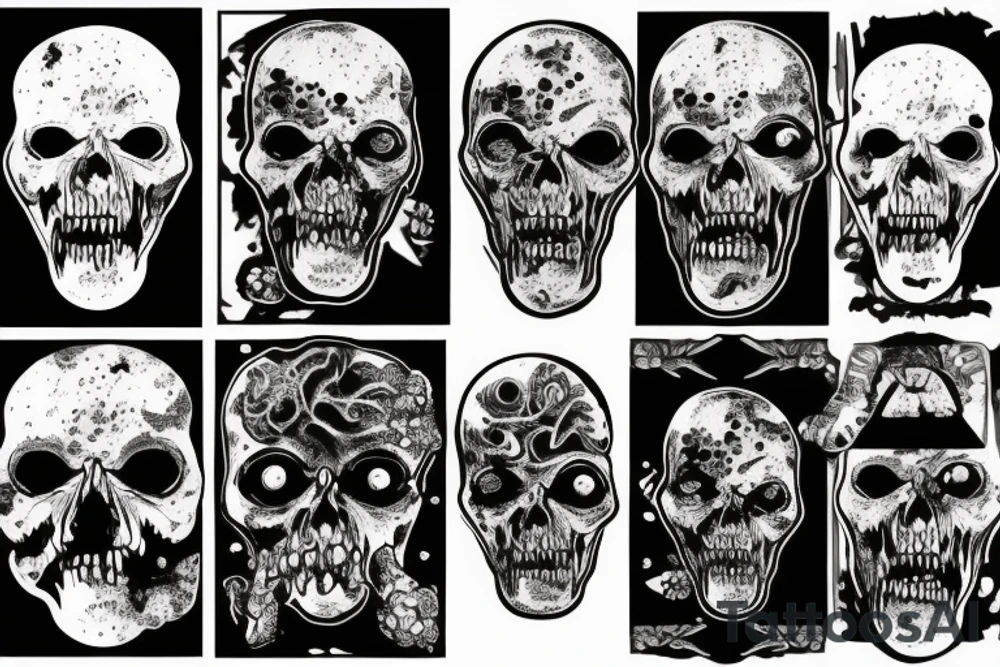 Zombie brain tattoo idea