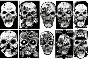 Zombie brain tattoo idea