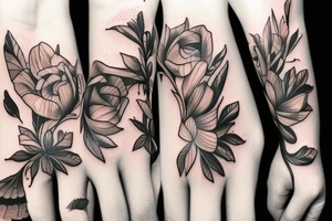 Creation of Adam hands female tattoo idea
