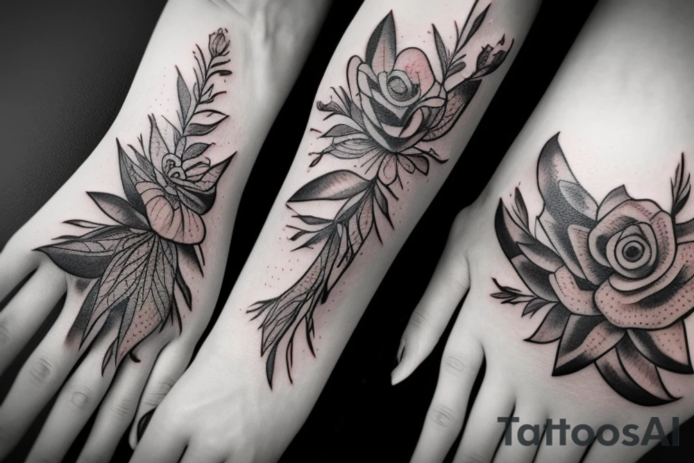 Creation of Adam hands female tattoo idea