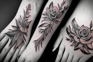 Creation of Adam hands female tattoo idea