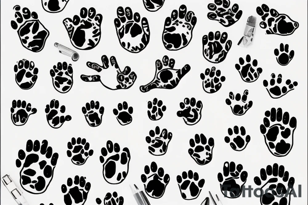 Dog paws tattoo idea