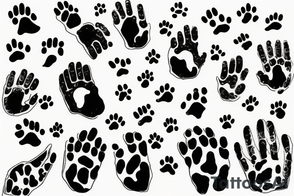 Dog paws tattoo idea