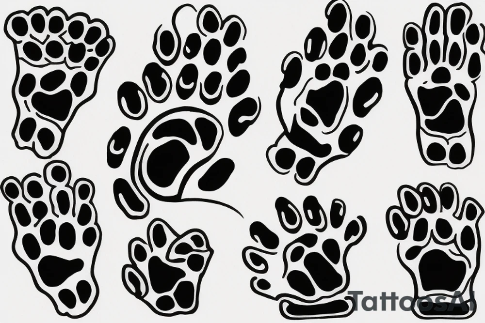 Dog paws tattoo idea