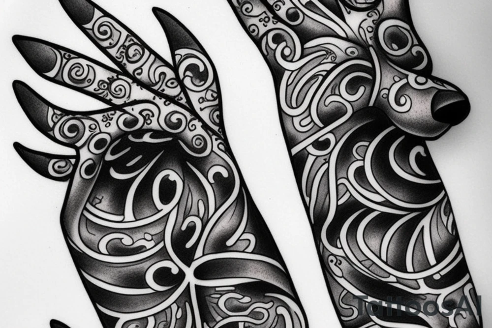 Dog paws tattoo idea