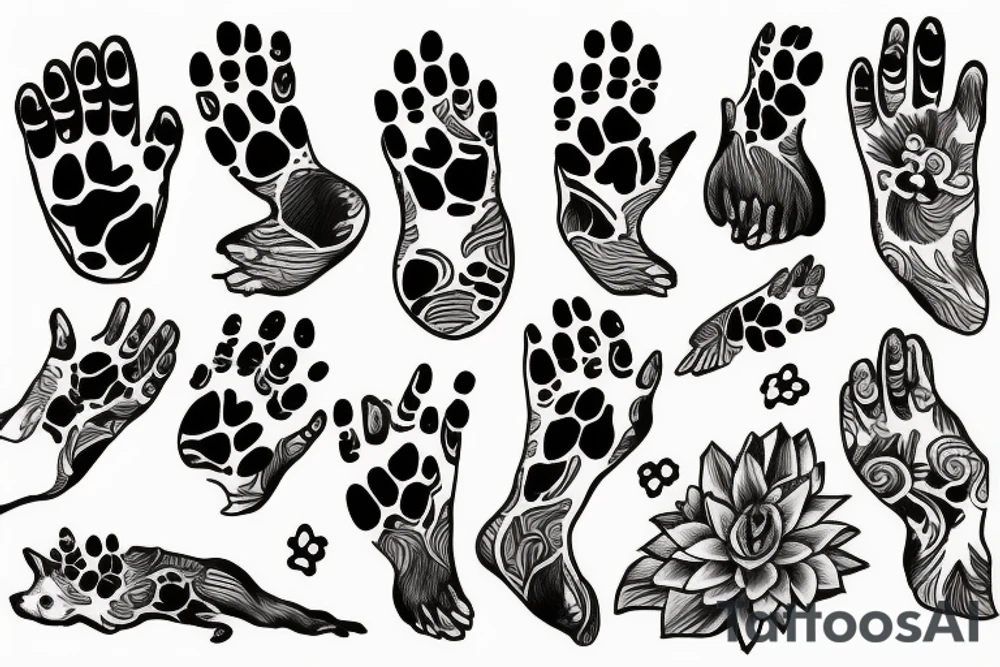 Dog paws tattoo idea