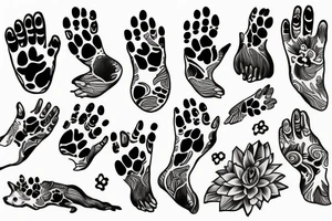 Dog paws tattoo idea