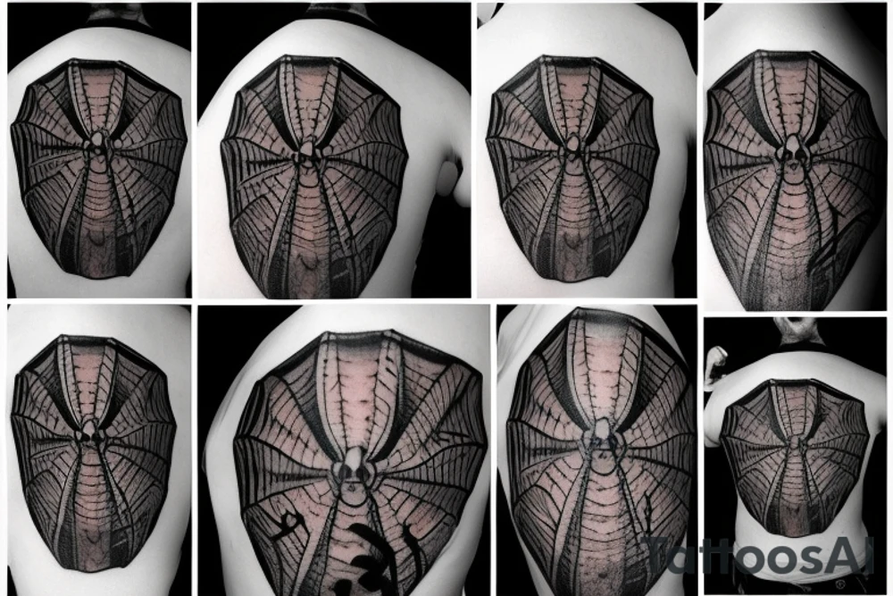 Scary spider tattoo idea