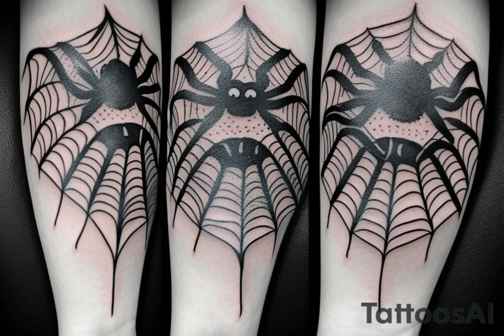 Scary spider tattoo idea