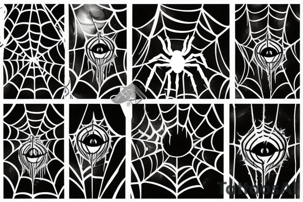 Scary spider tattoo idea