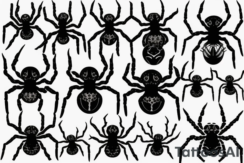 Scary spider tattoo idea