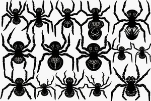 Scary spider tattoo idea