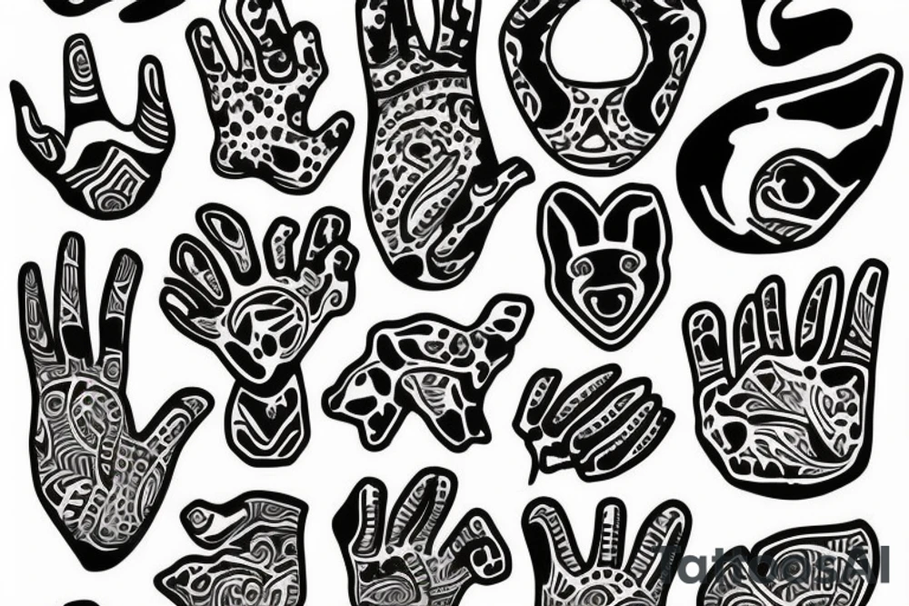 Dog paws tattoo idea