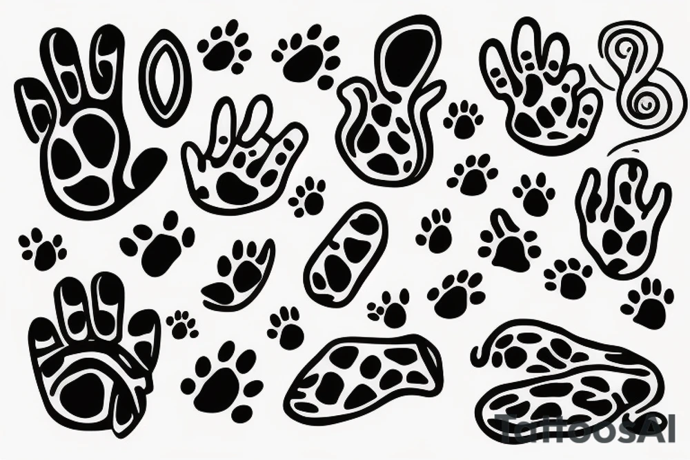 Dog paws tattoo idea