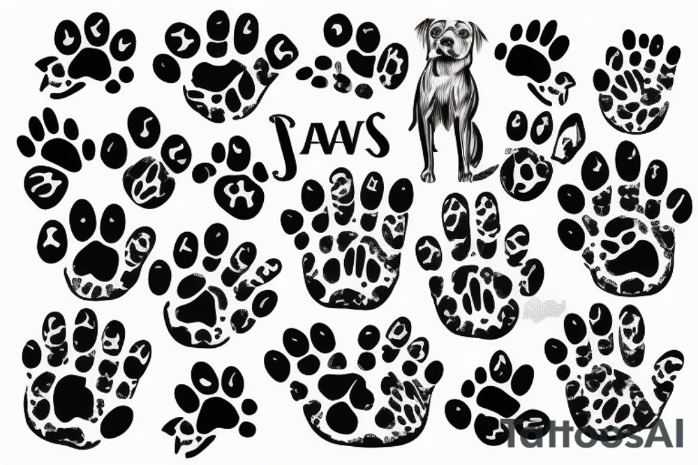 Dog paws tattoo idea
