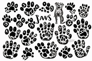 Dog paws tattoo idea