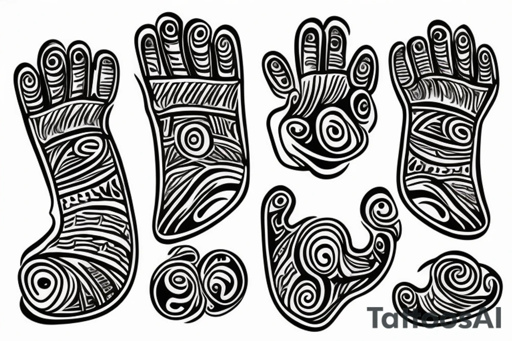 Dog paws tattoo idea