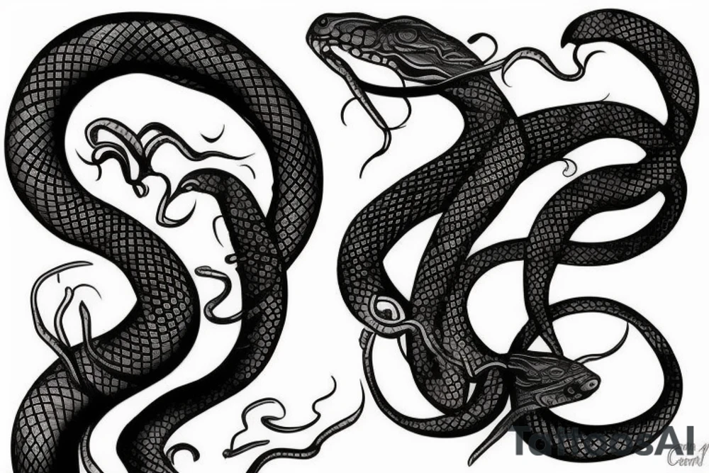 Snake woman tattoo idea