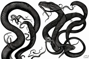 Snake woman tattoo idea