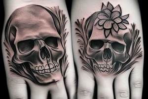 Skeleton hand tattoo idea