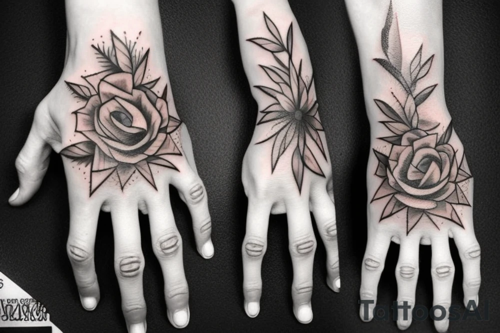 Skeleton hand tattoo idea