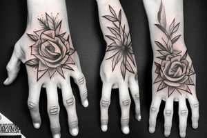 Skeleton hand tattoo idea