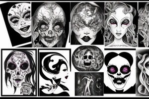 Scary woman tattoo idea