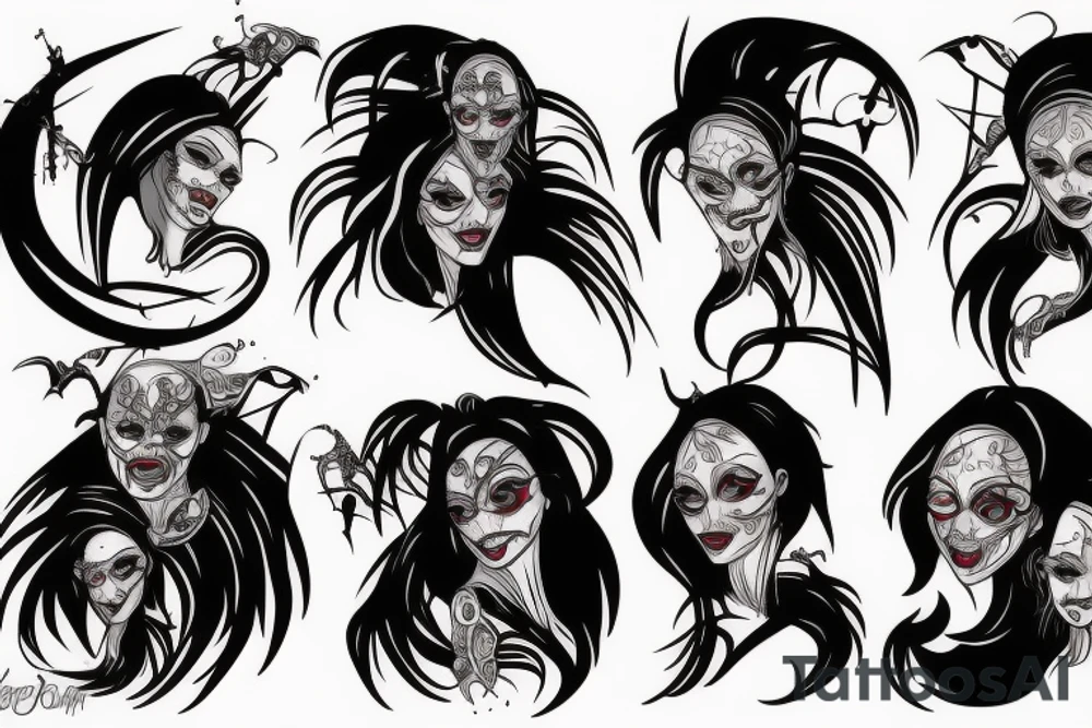 Vampire woman tattoo idea