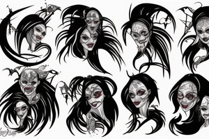 Vampire woman tattoo idea