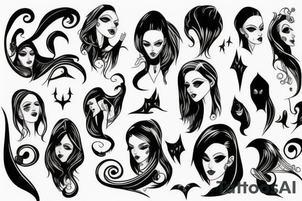 Vampire woman tattoo idea