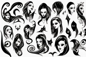 Vampire woman tattoo idea