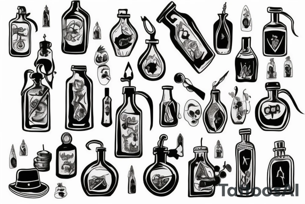Potion bottle tattoo idea