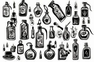 Potion bottle tattoo idea