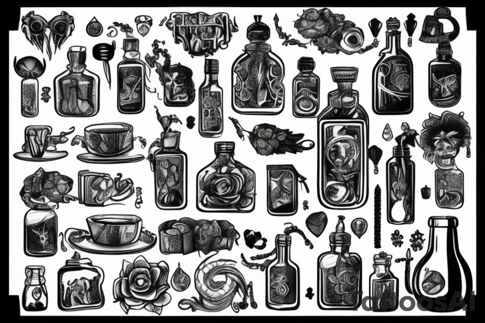 Potion bottle tattoo idea