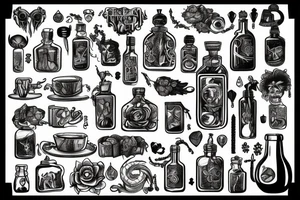 Potion bottle tattoo idea