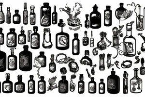 Potion bottle tattoo idea