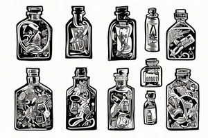 Potion bottle tattoo idea