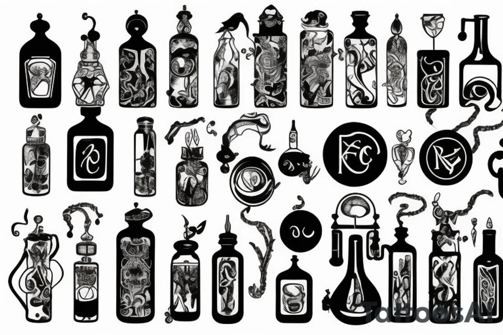 Potion bottle tattoo idea