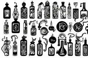 Potion bottle tattoo idea