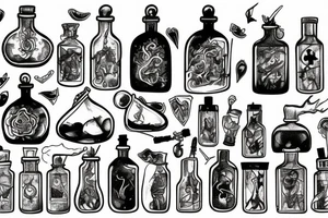Potion bottle tattoo idea