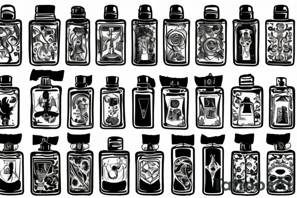 Potion bottle tattoo idea