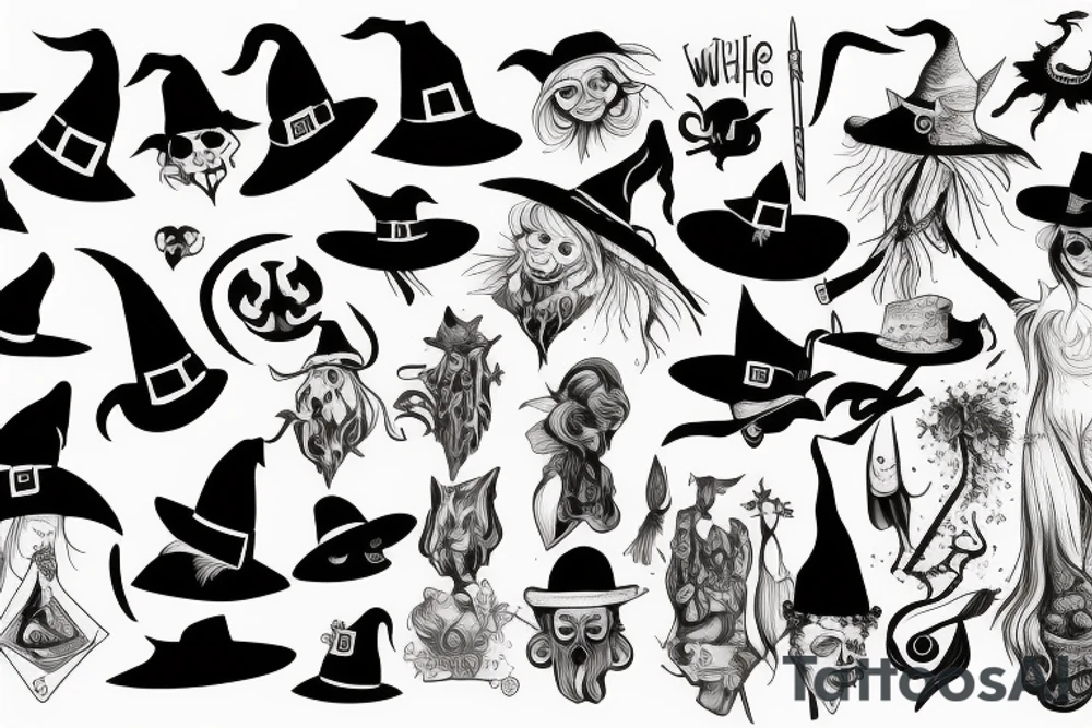 Witch hat tattoo idea