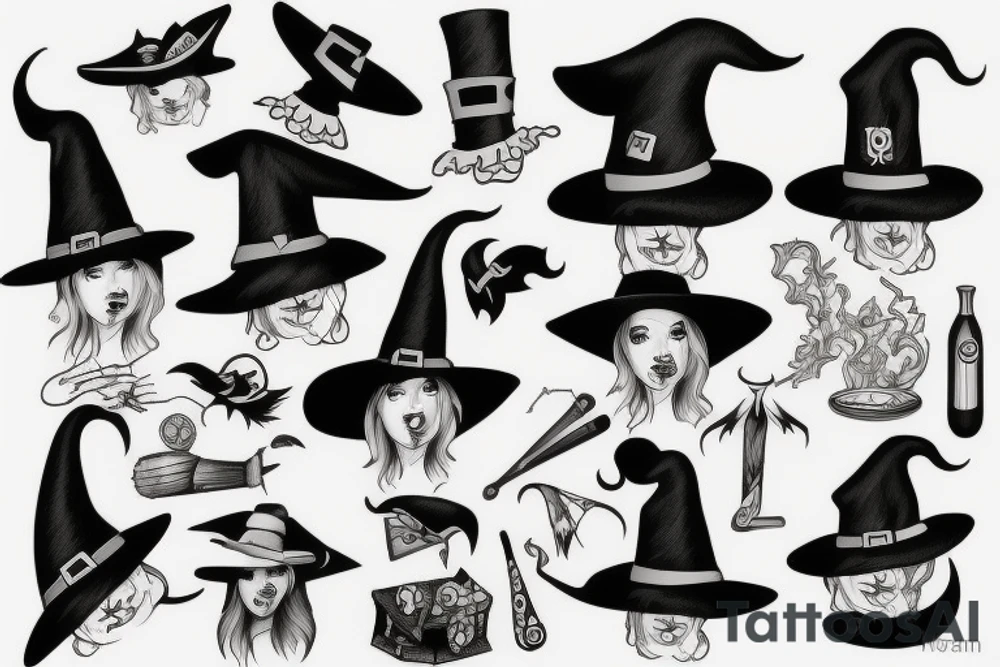 Witch hat tattoo idea