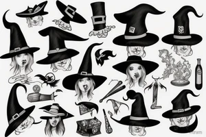 Witch hat tattoo idea