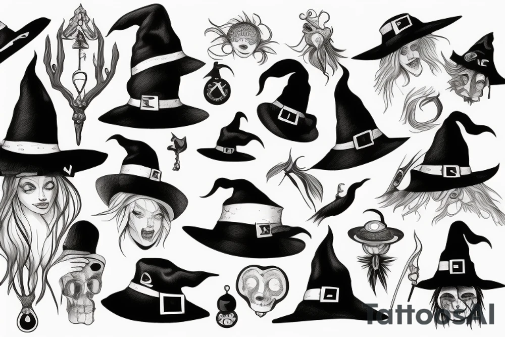 Witch hat tattoo idea